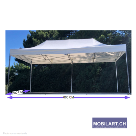 pavillon blanc 3m par 6m