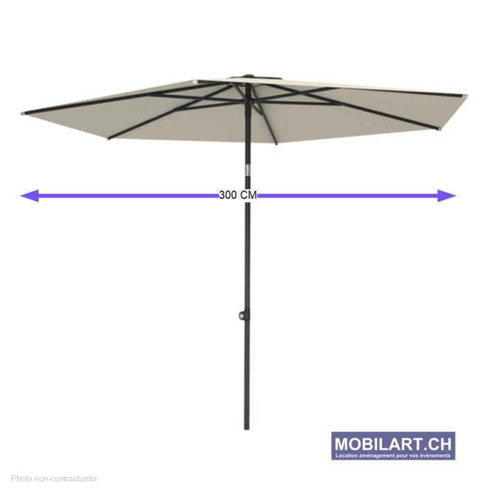 www.mobilart.ch – Location parasol beige clair parasol beige