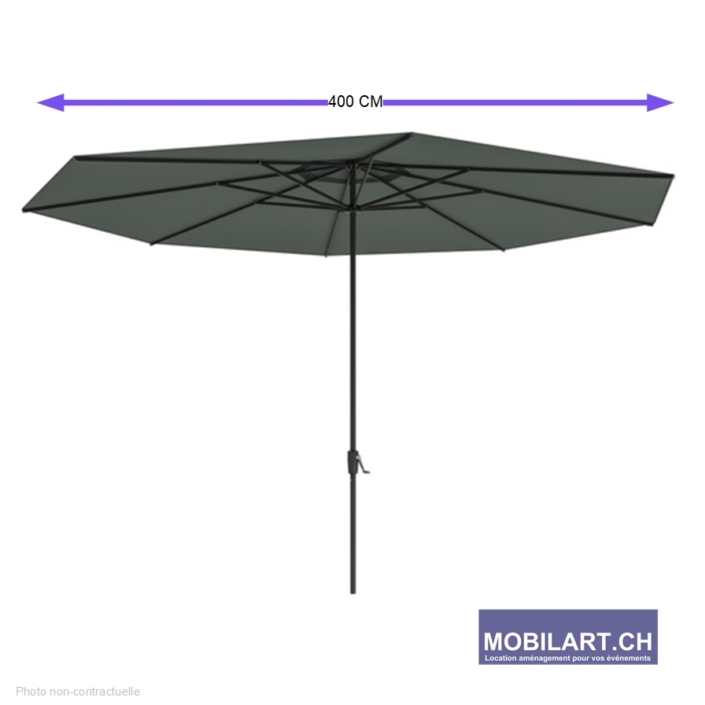 www.mobilart.ch – Location parasol gris 400 parasol gris