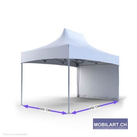 Pavillon blanc - 3 par 4,5 m