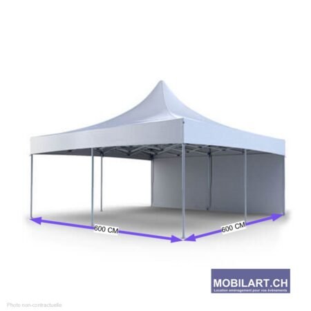 Pavillon blanc - 6 par 6 m